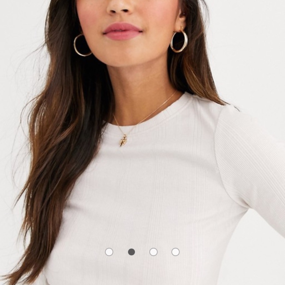 Ribbed Long Sleeve Crew Neck Top